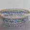 Blue Round Willow Tray