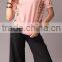 Pretty Steps 2016 elegant high quality round collar blouse lace splicing casual blouse for women
