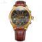IMPERIAL KS Mens Coffee Leather Automatic Analog Mechanical Wrist Watch