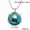 New winter sweater chian silver bead jewelry luminous 3 cat picture pendants glow fashion chageable pendant necklace