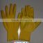 black yellow nitrile gloves with 13G polyester good quality yellow nitrile polyester gloves