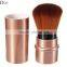 High Quality Retractable Brush Bling Metal Tube Retractable Makeup Powder Brush