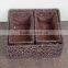 Small durable handicraft natural seagrass basket with handle
