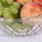 Set 5 Engraving Large Clear Decorative Glass Salad Bowls
