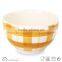 hot selling handpainting ceramic stripe bowl top factory