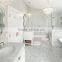 Economic fire resistant natural stone white wooden grain marble tiles