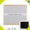 Wholesale top quality wooden black and white writing board educational children wooden black and white board W12B018