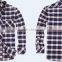 Men's 100% cotton twill plaids flannel fashion shirt with long sleeves