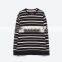 OEM mens casual long sleeves Jacquard striped sweatshirt with Round collar manufactory sweatshirt wholesale from China