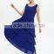 Pleat ladies sleeveless vest dress new design cake dresses