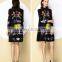 Factory direct women colorful printing polyester fabric dresses