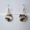 Mix natural abalone shell hoop earrings coconut mosaic earrings round hollow paua shell earrings