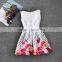 New arrival party dresses for 8 year old girls kids printing dress#F0095