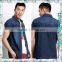 Floral Trim Premium Short Sleeves Denim Shirts for Men