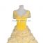 Beauty and the Beast Princess Belle Dress Women Halloween Carnival Party Cosplay Dress