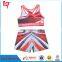 Customized sublimation wholesale pink cheerleader top costumes outfit