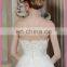 CE1487 Cheap Real Sample Simply Strapless Lace Beaded Top Bohemian Wedding Dress