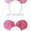 Hotest Cute sequin bow big ear with 1cm satin Headband for kids