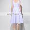 white sleeveless knee length European style brand day going out dress in clothing