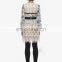 Latest Fashion Clothes Women Long Sleeve Round Neck Elegant Slim Floral Lace Prom Dress