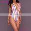 2017 New Swimwear Stripe Swimsuit Bikini One Piece Swimsuit Woman