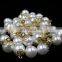 2017 pearl button Flatback button with rhiestone for garment decoration