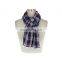 Cotton Check Double-Side Crinkle Gingham Check Scarf Neck wear