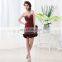 Fashion Mini Short Taffeta Lace-up Cheap Party Dress Sweetheart Sequin Flower Cocktail Dress