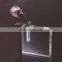 Cube clear glass home decoration vase