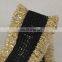 Fashionable fringes ribbon trim with gold lurex for garment accessories