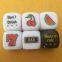 wholease heat printing D4,D6,D8,D10 kinds of plastic acrylic dice/board game dice