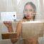 Wholesale Eco-Friendly EVA Clear Shower Curtain with Pockets for Tablet iPhone