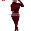 high quality solid color ribbed long sleeve jumpsuit