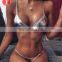RTS Custom Made Private Label Swimwear Hot Sex Girl Bikini Zebra Leopard Silver Women Bikinis