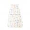 Print Zipper Summer Knitted Organic Cotton Sleeping Bag For Baby