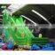 Commercial green double slide inflatable water slide