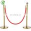 Polished Brass Traditional Rope Stanchions for Crowd Control