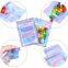 Custom Printed Beauty Hologram Mylar Zip Lock Pouch Clear Holographic Makeup Plastic Packing Bags With Transparent Window