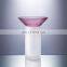 Wholesale Nordic Style Decorative Handmade Double Matte Pink Vase Glass Cylinder Vases
