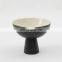 coffee shop black decoration tableware ceramic chocolate plate fruit bowl for candy