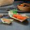 Vitalucks customized logo modern simple 9inch disposable pine birch bamboo japanese wooden sushi serving boat