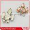 Fancy Designer Metal Brooch With Rhinestone Decoration