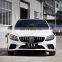 Передний решетка радиатора для Mercedes-Benz W205 C CLASS Facelift C63S AMG GTR 2019+ серебристая/черная