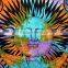 Indian Tapestry Cotton Tie Dye Print Sun and Moon Vintage Wall Hanging Tapestries Throw Good Morning Print Bedsheet