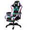 cheap pink pc gaming chair rgb white black massage gaming chair office gaming swivel chair with lights and speakers