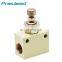 QS series One Way Throttle Valve Manual Pneumatic Flow Control Valve