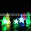 Christmas decorations outdoor giant ornaments /artificial holiday PE plastic led tree star snow lighting led decor light