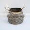 Tribal Orange & Natural Seagrass Belly Basket Plant Holder Storage Basket Decor Home Wholesale