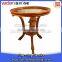 Goat shaped animal feet glass round wood sofa coffee table