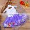 Wholesale toddler little girls denim and lace cow girl tutu dress AG-DP0007